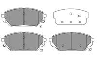 Kavo parts Remblokken set KBP3039