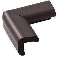 Hoekbeschermers (4 stuks) van donker bruin foam extra lang