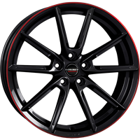 Borbet LX18 BLACK GLOSSY RIM RED ALLOYWHEEL 8X18