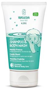 Weleda KIDS champú y gel 2 en 1 menta fresca 150 ml