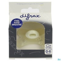 Difrax Fopspeen - Natural & Pure - 0/6 Maanden - Vanilla