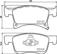 Hella Pagid GmbH Remblokkenset, schijfrem 8DB355023021