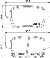 Hella Pagid GmbH Remblokkenset, Schijfrem 8db 8DB355036431