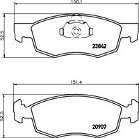 Hella Pagid GmbH Remblokken set 8DB355010321