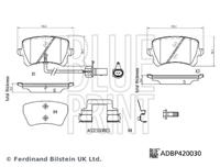 Blue Print Remblokkenset, schijfrem ADBP420030