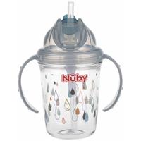 Nûby™ Nûby 360° Trinklhalmtasse aus Tritan 240 ml in grau