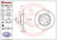 Remschijf BREMBO, Remschijftype: Massief, u.a. für Renault, Dacia