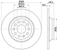 Hella Pagid GmbH Remschijf 8DD355119481