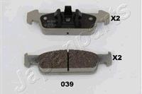 JAPANPARTS Remblokkenset, schijfrem PA039AF