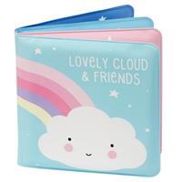 A Little Lovely Company Badboekje Cloud&friends 12 Cm Foam Blauw/roze