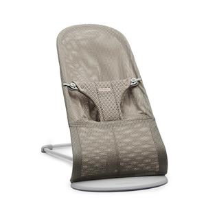 Wipstoeltje Bliss Lichtgrijs frame Grijs beige Mesh
