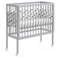 VitaliSpa Beistellbett SOPHIE Grau Babybett Stillbett Stubenbett Boxspring - 