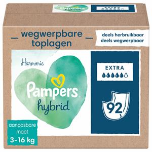 Pampers Harmonie Hybrid Wegwerpbare Toplagen Extra Absorberend 92 stuks