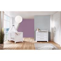 home24 Schardt Kinderzimmer-Set Nordic White 2-teilig Weiß Melamin Dekor