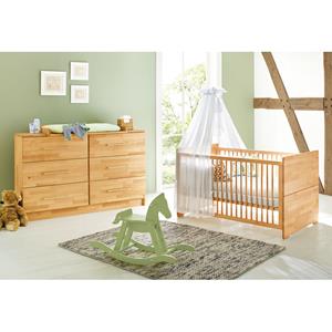 Pinolino Babymeubelset Natura extra breed, met kinderbed en commode, made in europe (voordeelset, 2 stuks)