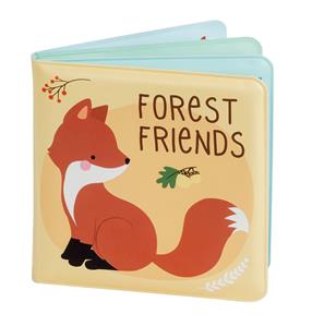 A Little Lovely Company Badboekje Forest Friends 12 Cm Foam Blauw/geel