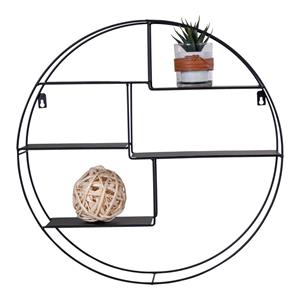 House Nordic Moderne plank met zwart rond frame Genk - L47.5xB47.5xH10 CM