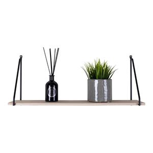 House Nordic Industriële zwarte wandplank ''Arnhem'' - 65X17CM