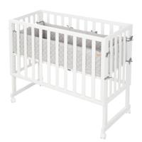 roba Co-sleeper en ledikant 3in1 wit met barrier Style grijs