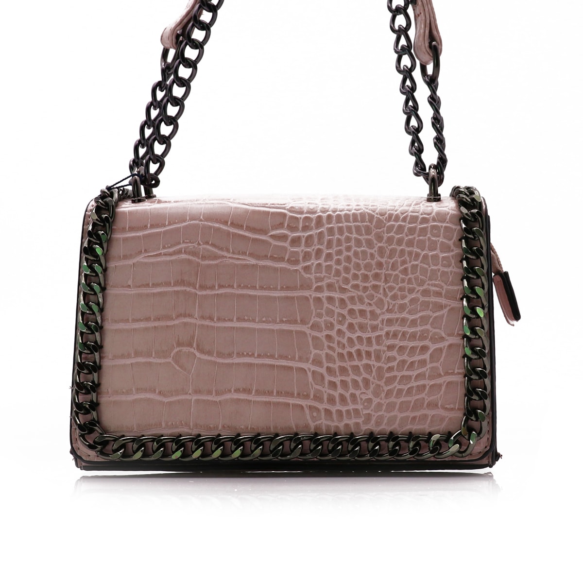 Expo XL Ivy Croco Crossbody Tas, Lichtbruin