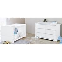 Pinolino Babymöbel-Set »Polar«, (Spar-Set, 2-St), extrabreit; mit Kinderbett und Wickelkommode