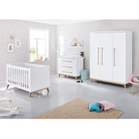 Pinolino Babyzimmer-Komplettset »Riva«, (Set, 3-St), breit groß; mit Kinderbett, Schrank und Wickelkommode
