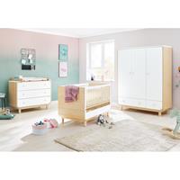 Pinolino Babyzimmer-Komplettset »Round«, (Set, 3-St), breit groß; mit Kinderbett, Schrank und Wickelkommode; Made in Europe