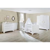 Pinolino Babyzimmer-Komplettset »Pino«, (Set, 3-St), breit groß mit 3 Türen; Made in Europe; mit Kinderbett, Schrank und Wickelkommode
