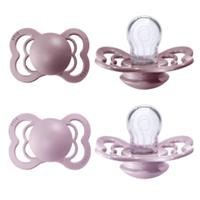 BIBS Schnuller Supreme Dusky Lilac / Heather Silikon 0-6 Monate, 2 Stk.