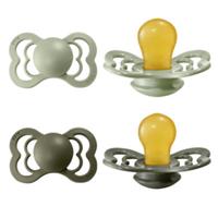BIBS Soother Supreme Sage / Hunter Green Latex 0-6 maanden, 2 stuks.