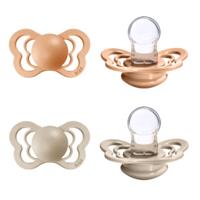BIBS Fopspeen Couture Vanille / Peach Siliconen 0-6 maanden, 2 stuks.