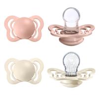 BIBS Fopspeen Couture Ivoor / Blush Siliconen 6-36 maanden, 2 stuks.
