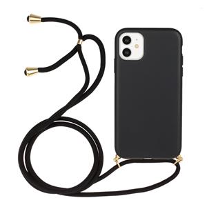 Lunso Backcover hoes met koord - iPhone 11 - Zwart
