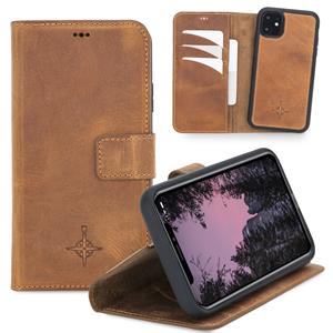 NorthLife 2-in-1 (RFID) bookcase hoes - iPhone 11 - Villa Cruoninga Cognac