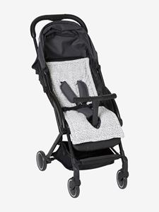 VERTBAUDET Omkeerbare bescherming van twee soorten materiaal voor zitting kinderwagen ivoor/antraciet