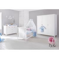 Pinolino Babyzimmer-Komplettset »Smilla«, (Set, 3-St), extrabreit groß; mit Kinderbett, Schrank und Wickelkommode; Made in Europe