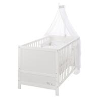 roba Komplettbett »Sternenzauber, weiß«, 7-tlg., inkl. Babybett, Matratze, Lattenrost, Himmelstange mit Himmel, Nestchen und Bettwäsche