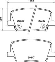 ssangyong Remblokkenset, schijfrem P77003