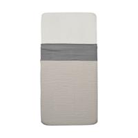 Bettlaken 120 x 150 cm wrinkled cotton storm grey grau