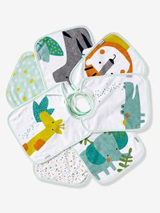 VERTBAUDET Set van 7 babyslabbetjes  jungleprint