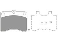 Kavo parts Remblokken set KBP1516
