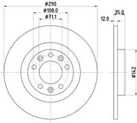 Hella Pagid GmbH Remschijf 8DD355120421