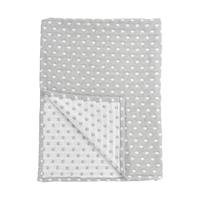 Meyco Little Dots Wiegdeken Grijs 75 x 100 cm