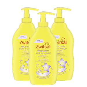 Zwitsal Slaap Zacht - Bad & Wasgel - Lavendel - 3 x 400ml - Voordeelpack