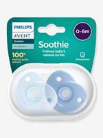 Philips Avent Set van 2 fopspenen voor pasgeborene van Philips  Soothie C½ur lichtblauw + blauw