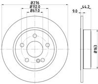 Hella Pagid GmbH Remschijf 8DD355119431