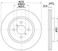 Hella Pagid GmbH Remschijf 8DD355119471