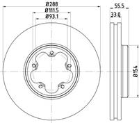 Hella Pagid GmbH Remschijf 55606 8DD355120111