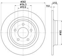 Hella Pagid GmbH Remschijf 8DD355112901