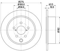Hella Pagid GmbH Remschijf 55620PRO 8DD355120341
